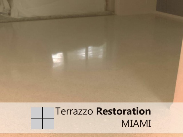 Terrazzo Clean Polishing Process Miami